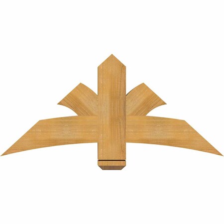 Ekena Millwork Davenport Rough Sawn Timber Gable Bracket, Western Red Cedar, 48"W x 22"H x 4"D x 6"F, 11/12 Pitch GBW048X22X0406DAV00RWR